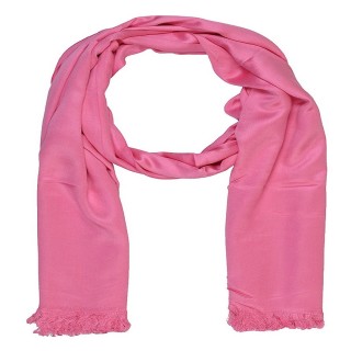 Pink Color-Satin Plain Stole